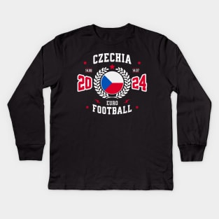 Czechia 2024 Football Supporter Kids Long Sleeve T-Shirt